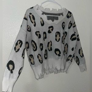 Cheetah print sweater